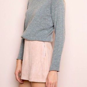 Brandy Melville pink suede skirt